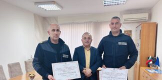 Кметът на Сандански- Ат. Стоянов посрещна пожарникарите, завърнали се от Турция