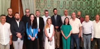 Бизнесменът – лидер на ГЕРБ в Кюстендил Даниел Данчев с президента Джорджо Табаков на бизнесфорум в Италия