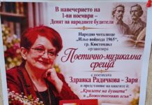 Поетична-музикална вечер със Здравка Радичкова-Заря в Кюстендил Поетична-музикална вечер със Здравка Радичкова-Заря